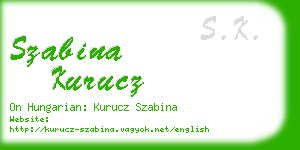szabina kurucz business card